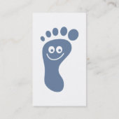 Glücklicher grauer Fuß Visitenkarte (Rückseite)