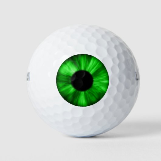 Glücklicher Green Eye Golf Ball. Golfball (Vorderseite)