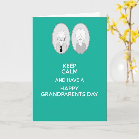 Glücklicher Großeltern-Tag behalten Ruhe Karte (Gelbe Blume)