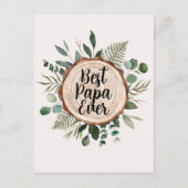 Glücklicher Großeltern Tag Rustikales Holz und Fol Postkarte (Vorderseite)