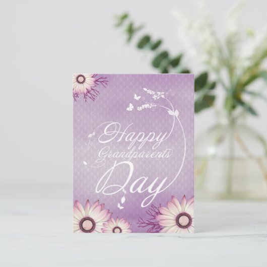 Glücklicher Großelterntag Postkarte (Stehend Vorderseite)