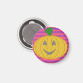 Glücklicher Großer Moderner Orange Fröhlicher Kürb Magnet (Vorderseite/Rückseite)