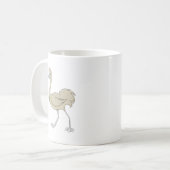 Glücklicher größerer Rhea-Cartoon Kaffeetasse (Vorderseite Links)