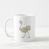 Glücklicher größerer Rhea-Cartoon Kaffeetasse (Links)
