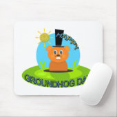 Glücklicher Groundhog Day-Sonnenschein Mousepad (Mit Mouse)