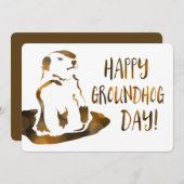 glücklicher groundhog Tag Einladung (Vorne/Hinten)