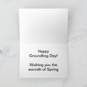 Glücklicher Groundhog Tag mit lustigem Spaß des Karte (Innenseite)