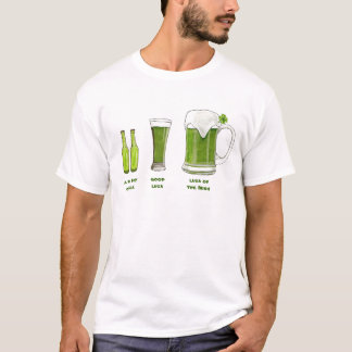 Glücklicher grüner Bier-T - Shirt