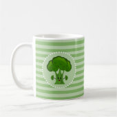 Glücklicher grüner Brokkoli Kaffeetasse (Links)