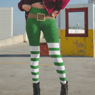 Glücklicher Grüner Glitzer Kobold St. Patrick's Da Leggings