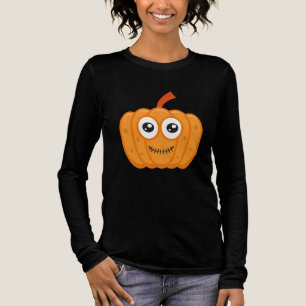 Glücklicher gruseliger Chibi-Kürbis Tri-Blend Shirt