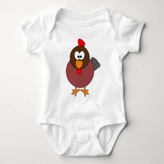 Glücklicher Hahn Baby Strampler (Vorderseite)
