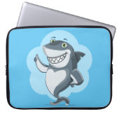 Glücklicher Haifisch Laptopschutzhülle (Vorderseite)