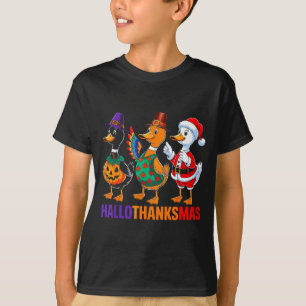 Glücklicher Hallothanksmas Entenliebhaber Hallowee T-Shirt