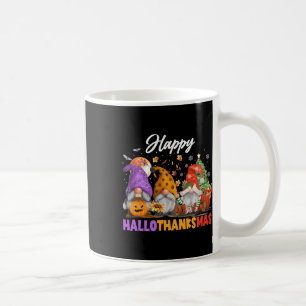 Glücklicher Hallothanksmas Gnom Halloween Erntedan Kaffeetasse