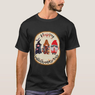 glücklicher hallothanksmas gnomes halloween Ernted T-Shirt
