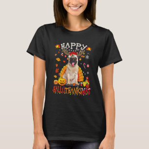 Glücklicher Hallothanksmas Halloween Thanksgiving  T-Shirt