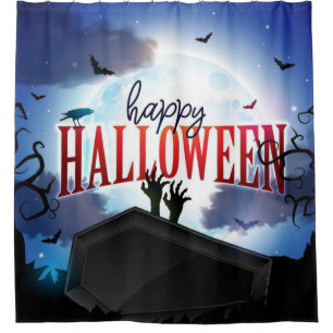 Glücklicher Halloween-Aufstieg der Toten Duschvorhang