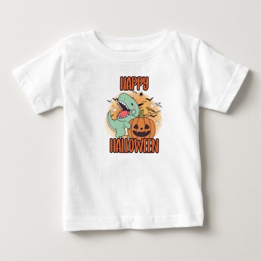 Glücklicher Halloween-Bodysuit für Babys Baby T-shirt (Vorderseite)