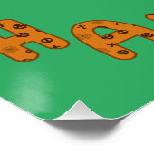 Glücklicher Halloween Geist sitzend auf einem Kürb Poster (Ecke)