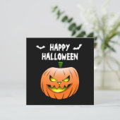 Glücklicher Halloween-Jack O'lantern Pumpkin Einladung (Stehend Vorderseite)