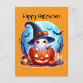 Glücklicher Halloween-Kinderghost Feiertagspostkarte (Vorderseite)
