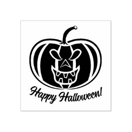 Glücklicher Halloween-Kürbis Gummistempel