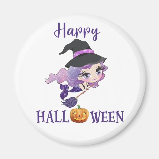 Glücklicher Halloween-Magnet Girl Spooky Magnet Me (Vorne)