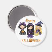 Glücklicher Halloween-Magnet Girl Spooky Prinzessi Magnet (Vorderseite/Rückseite)