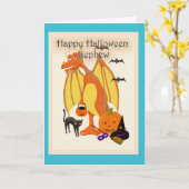 Glücklicher Halloween-Neffe Karte (Gelbe Blume)