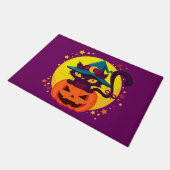 glücklicher Halloween niedlich Kürbis Fußmatte (Schrägansicht)