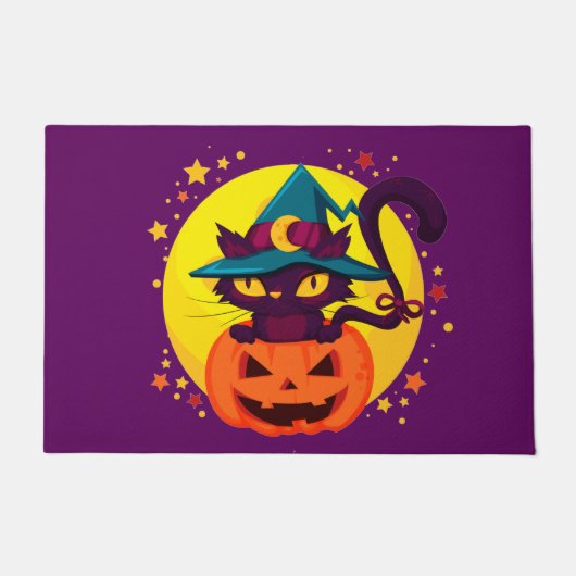 glücklicher Halloween niedlich Kürbis Fußmatte (Vorderseite)