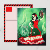 glücklicher halloween spanischer tänzer postkarte (Vorne/Hinten)