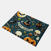 Glücklicher Halloween Spaß & Spooky Fußmatte (Schrägansicht)