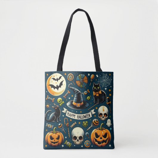 Glücklicher Halloween Spaß & Spooky Tasche (Vorderseite)