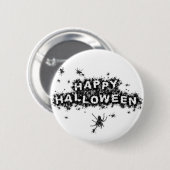 Glücklicher Halloween-Spinnen-Knopf Button (Vorne & Hinten)