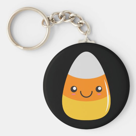 Glücklicher Halloween-Süßigkeits-Mais Emoji Schlüsselanhänger