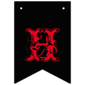 Glücklicher Halloween Vintager gestresster Text Wimpelkette (Erste Fahne)