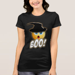 Glücklicher HalloweenBoo - lustiger Emoji Hexe-T - T-Shirt