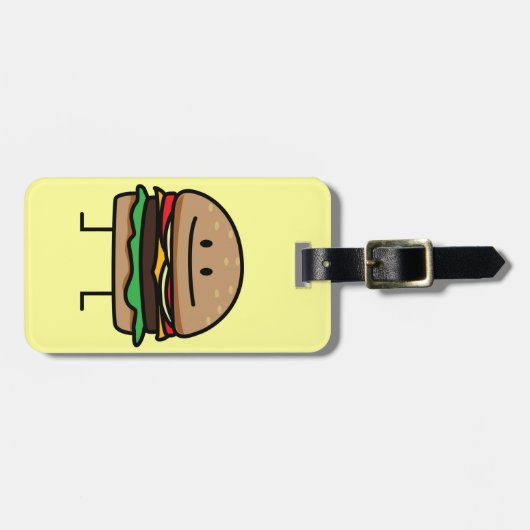 Glücklicher Hamburger Gepäckanhänger (Vorderseite horizontal)