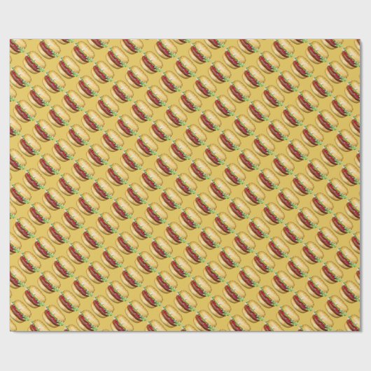 Glücklicher Hamburger Geschenkpapier (Flach)