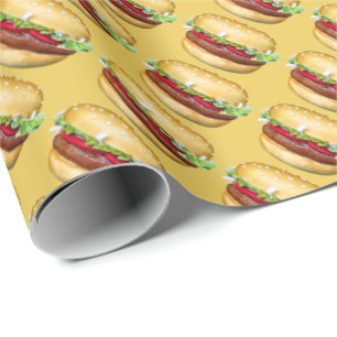 Glücklicher Hamburger Geschenkpapier