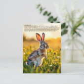 Glücklicher Hasenfuß Postkarte (Stehend Vorderseite)