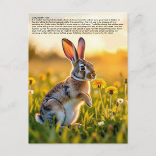 Glücklicher Hasenfuß Postkarte