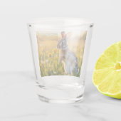 Glücklicher Hasenfuß Schnapsglas (Rückseite)