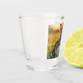 Glücklicher Hasenfuß Schnapsglas (Links)