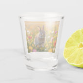 Glücklicher Hasenfuß Schnapsglas (Rückseite)
