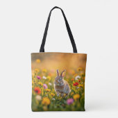 Glücklicher Hasenfuß Tasche (Rückseite)