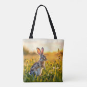 Glücklicher Hasenfuß Tasche (Rückseite)