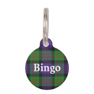 Glücklicher Haustier-Clan MacDonald Tartan karier Tiernamensmarke